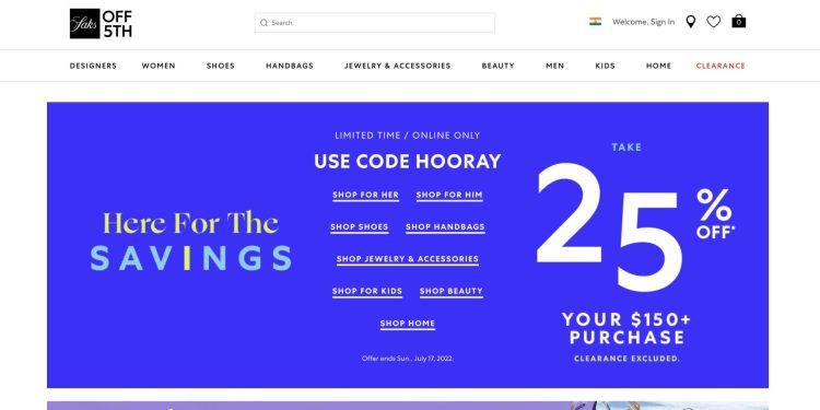 Saks OFF 5TH: Grab Huge Discount On Designer Clothing, Beauty, Hand Bag And Accessories In United States
