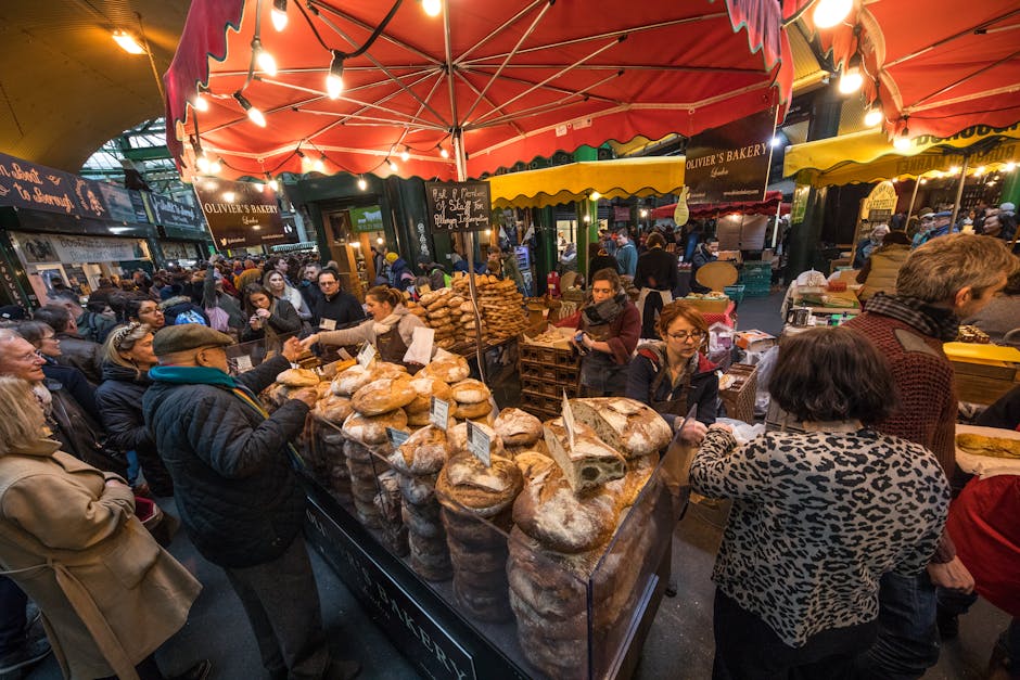 London Borough Market food stalls