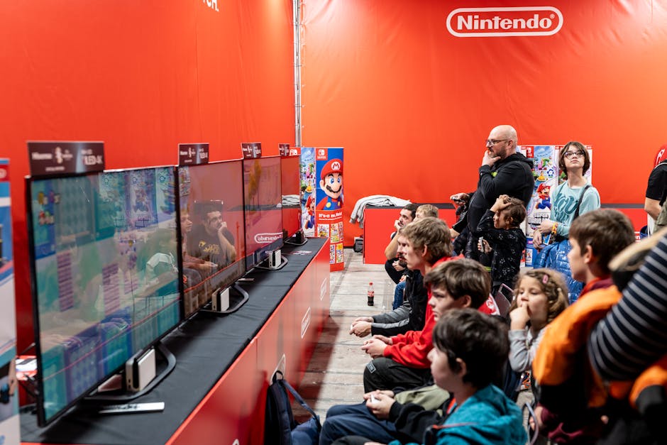 people playing video games at Paris Games Week convention